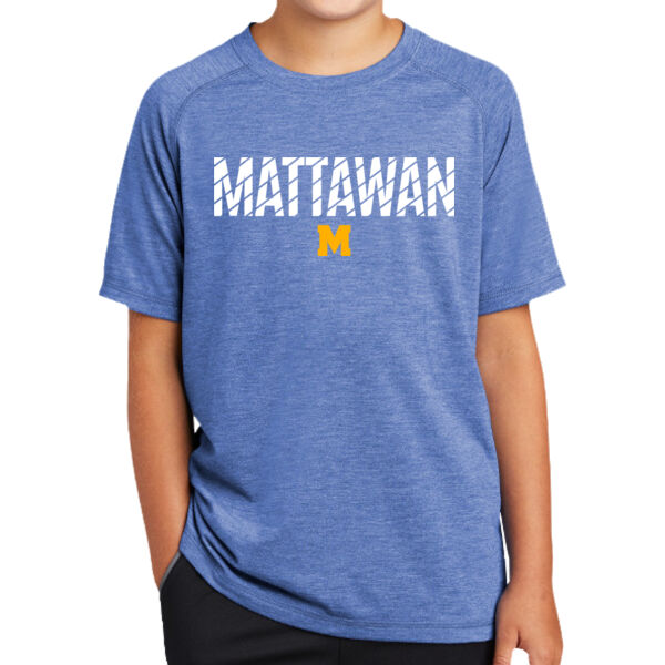 Youth PosiCharge® Tri Blend Wicking Raglan Tee Thumbnail